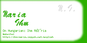 maria ihm business card